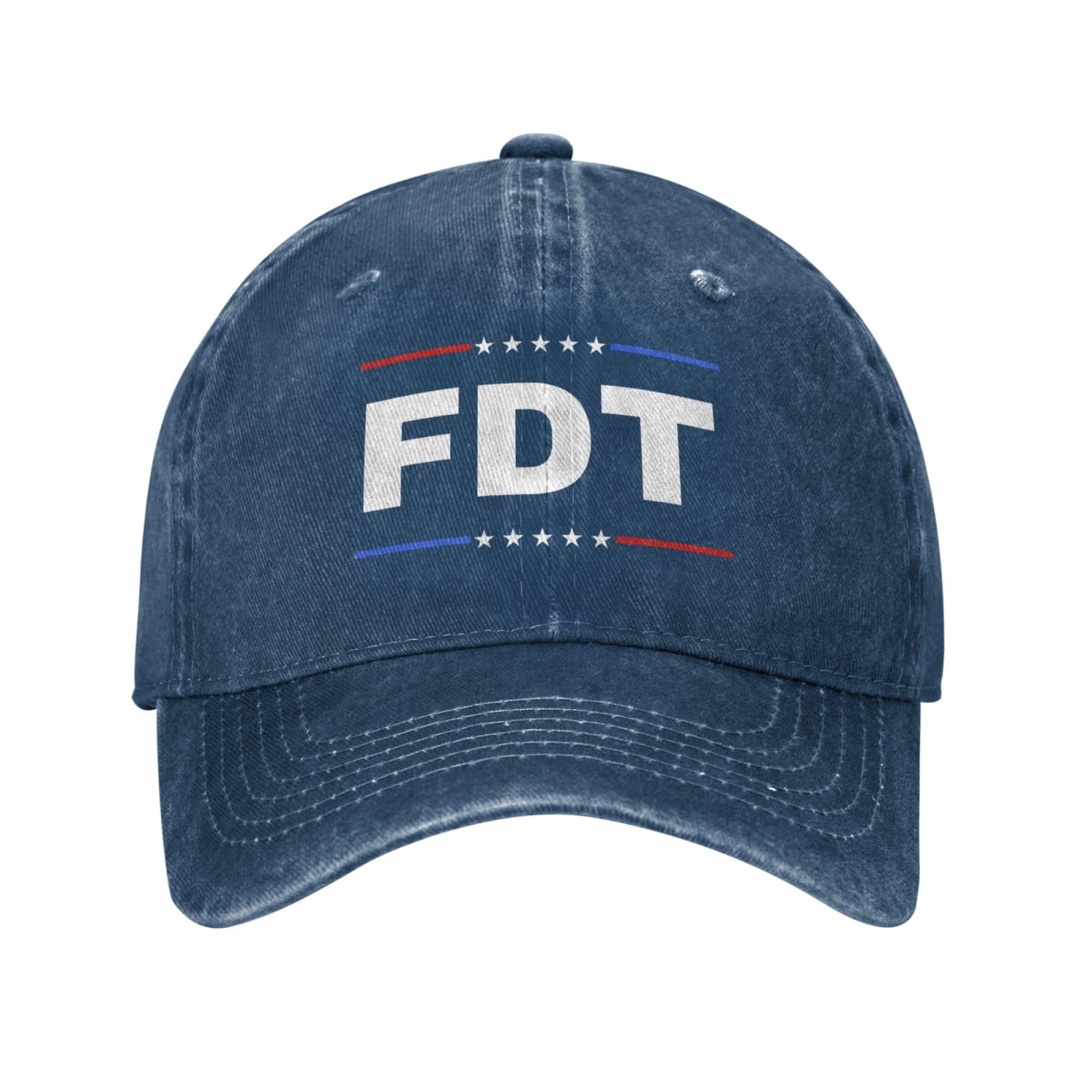 Anceky Unisex Navy Blue Fdt Hat Fuck Donald Trump Anti 45 47 Hat For Men Baseball Caps Vintage Cap