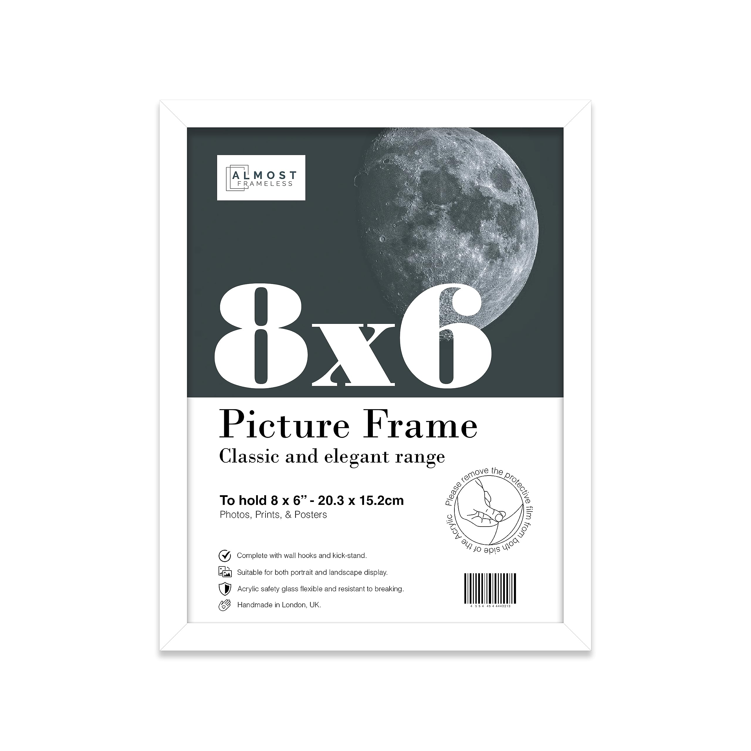 8X6 White Picture Frame (15.2 X 20.3Cm) PosterPhotoArtworkGallery Wall Or Print from B&Q