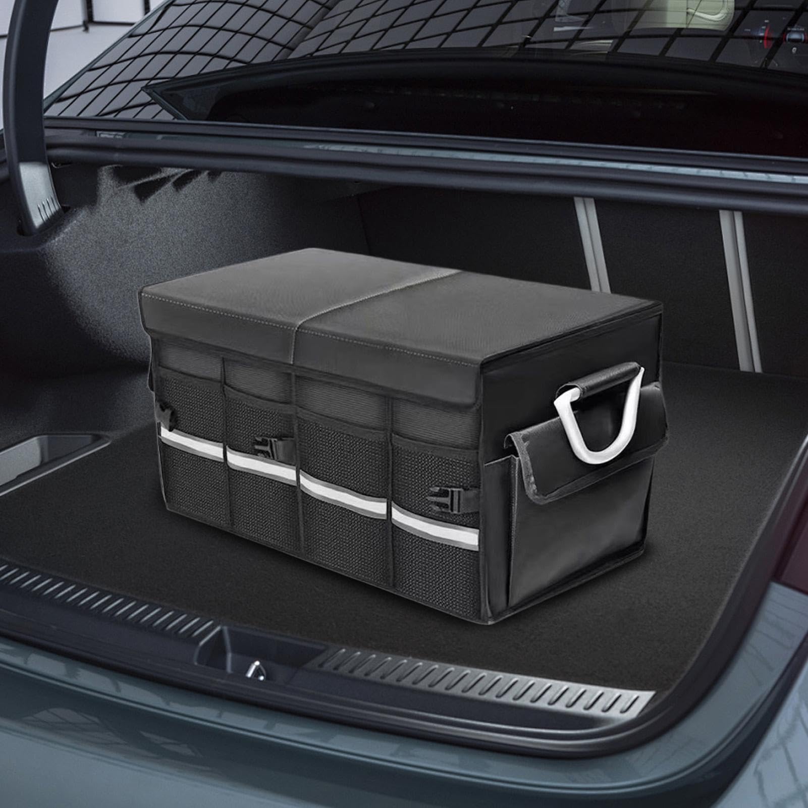 Organizador Almacenamiento Maletero Coche Organizadora Plegable | Contenedor De Almacenamiento Para Maletero Soporte Herramientas Camión SUV Viaje Imprescindible