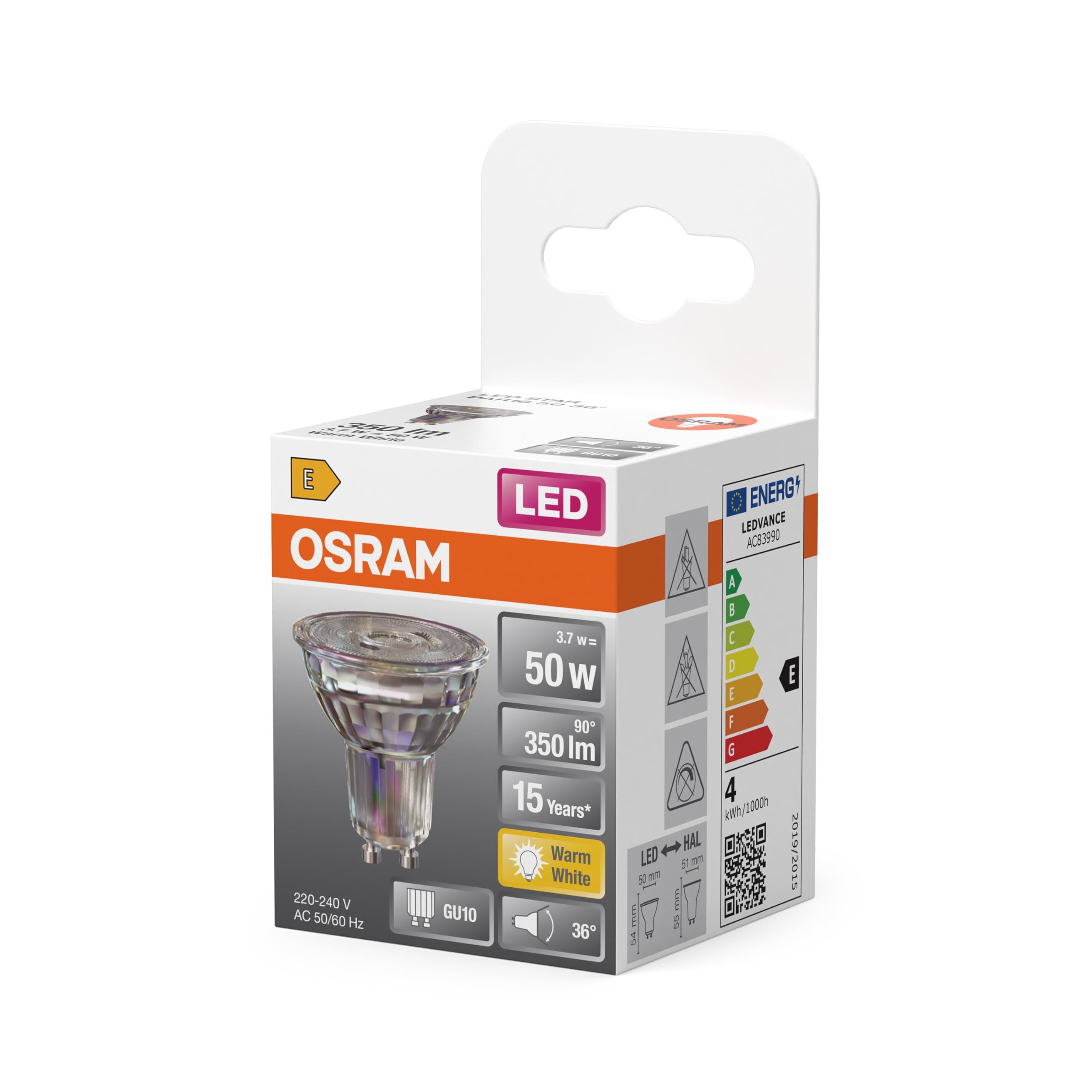 Osram LED Star PAR16 3.7 W 827 GU10