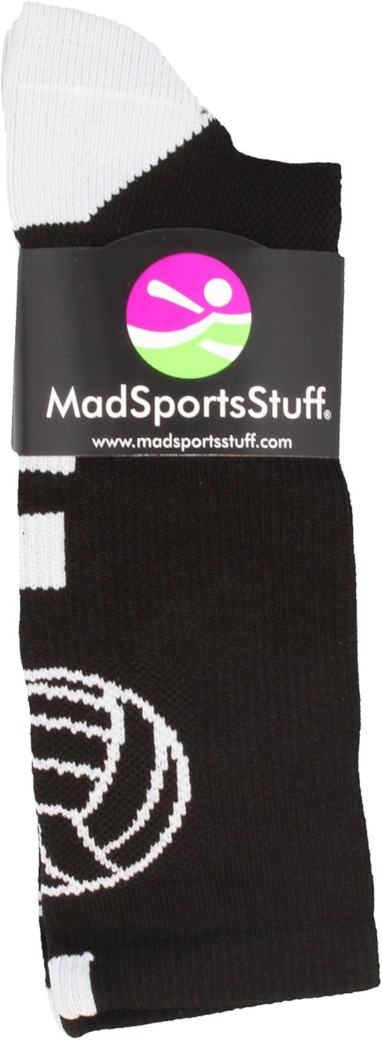 MadSportsStuff Volleyball Socks for Girls, Women & Teens in Crew Length : Clothing, Shoes & Jewelry