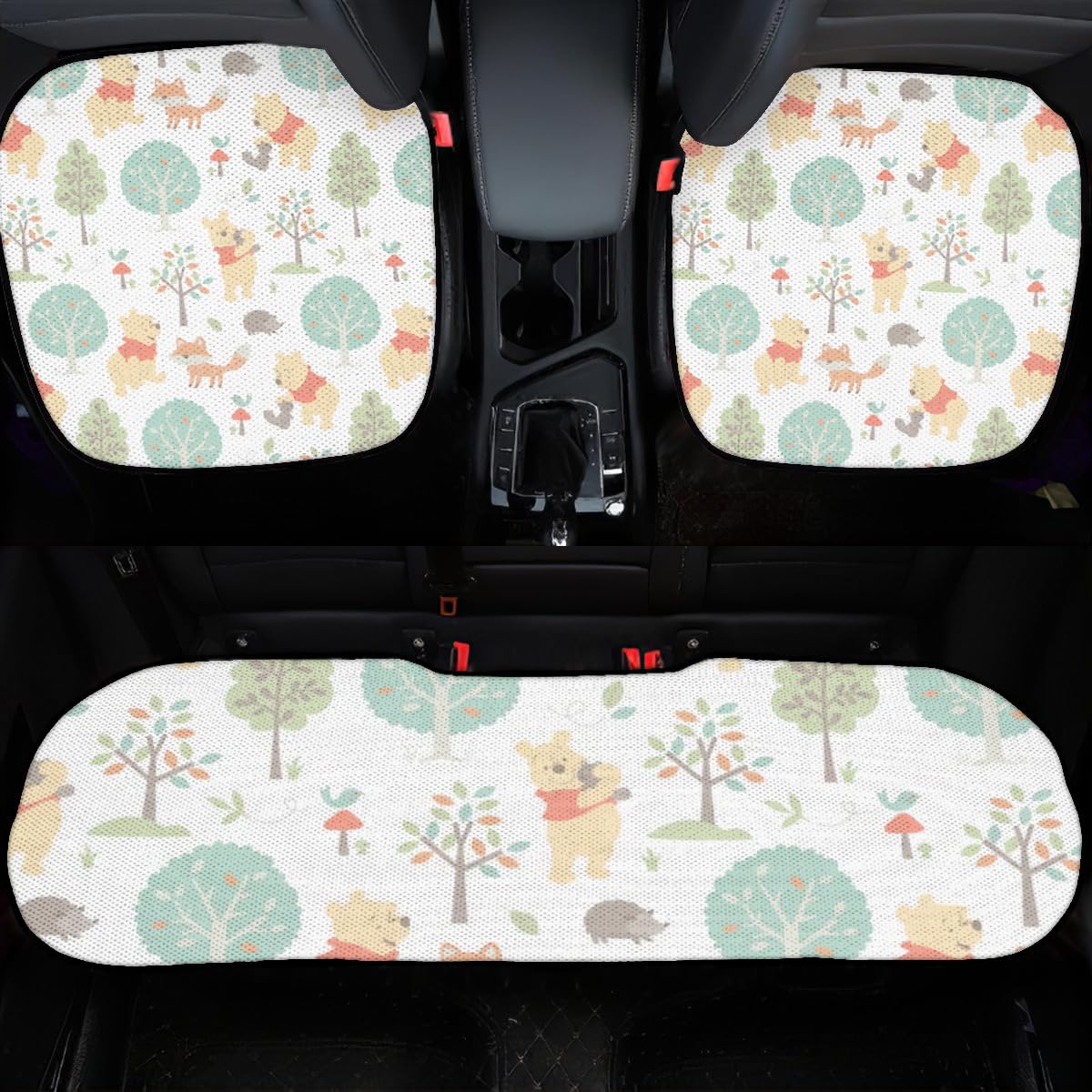 Amazon.co.jp: くまのプーさん 車用 シートカバーセット カーシート 