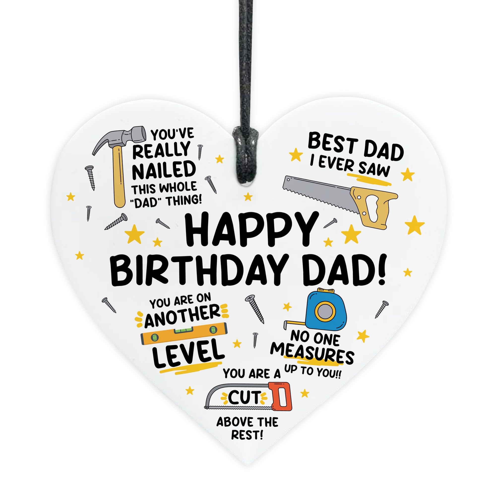 Red Ocean Funny Birthday Gift For Dad Hammer Tools DIY Dad Gift Birthday From Daughter Son Humour Thank You For Him Keepsake