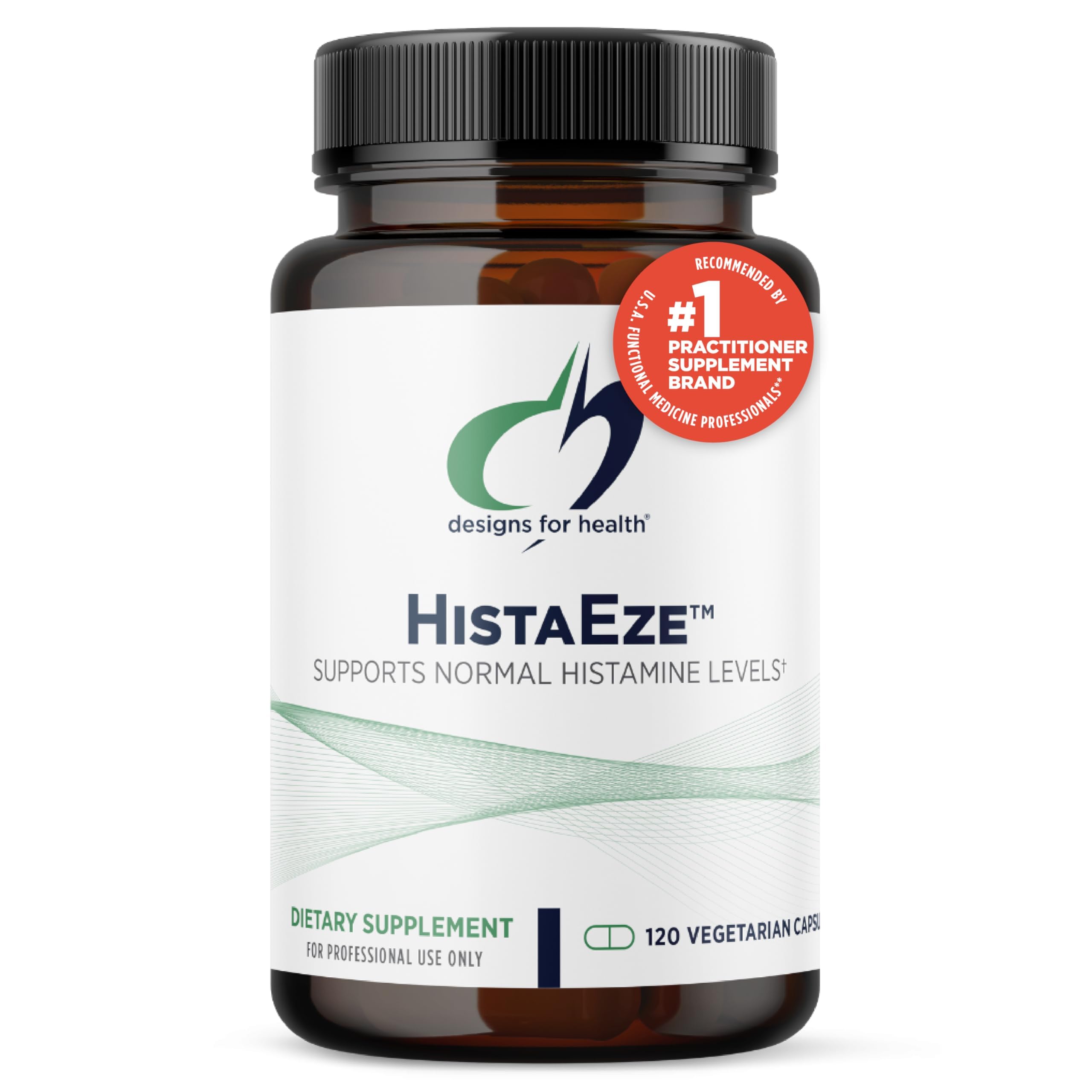 Designs for Health HistaEze - Quercetin with Stinging Nettle Extract, Luteolin + Vitamin C - Designed to Help Promote Normal Histamine Levels - Non-GMO Supplement (120 Capsules)