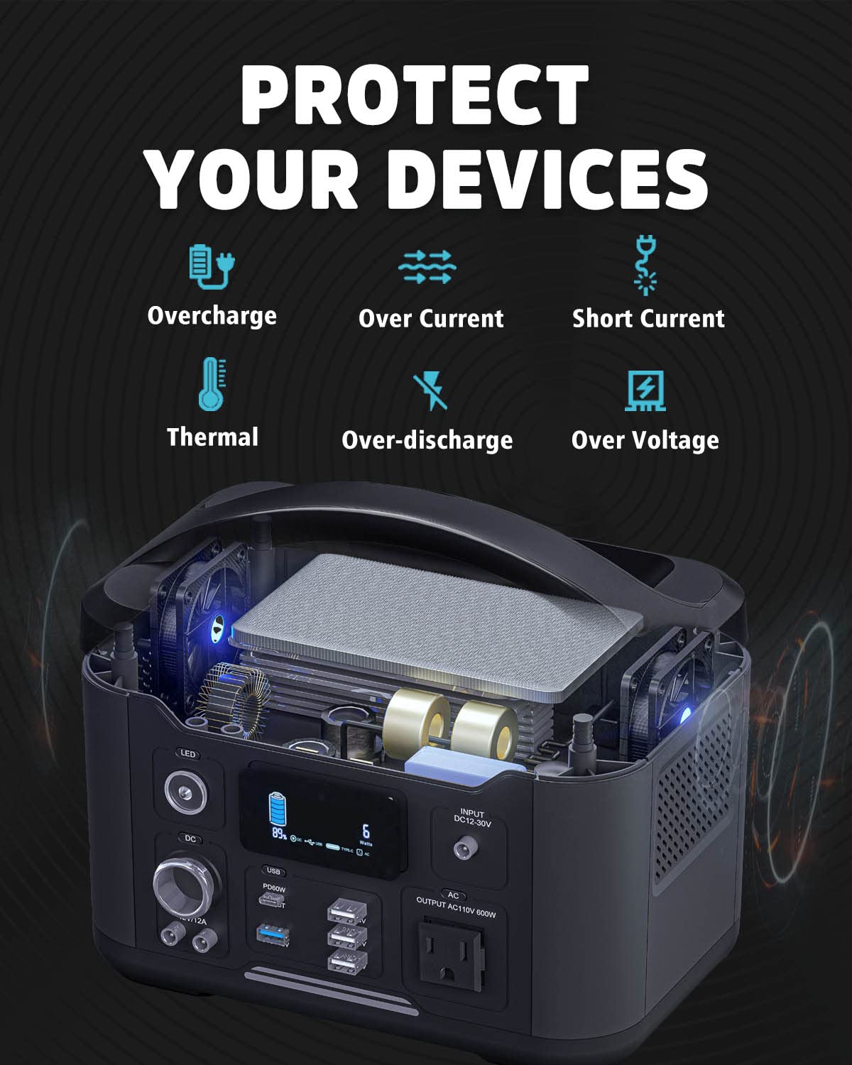 Amazon.co.jp: Energizer ポータブル電源 大容量 進級版 600W(瞬間最大 