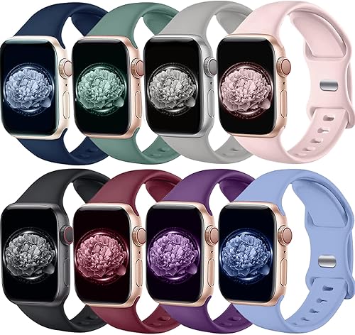 Miniatura 10 de Brigtlaiff Paquete de 8 correas compatibles con Apple Watch de 1.496 pulgadas, 1.575 pulgadas, 1.614 pulgadas, 1.654 pulgadas, 1.732 pulgadas, 1.772