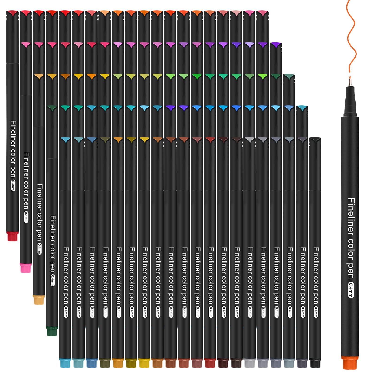Funnasting Fineliner Pens, 100 Colors Art Pens, Drawing Pens with 0.4mm Fine Tip for Writing, Coloring, Marking, Journaling at Home Office and School, Ideal Bullet Journal Accessory