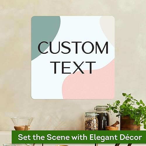 Miniatura 1017 de My Sign Center - Letrero personalizado, 11 colores de fuente, 13 estilos de fuente, 4 opciones de agujero, 22 tamaños, 8 x 32 pulgadas, sin óxido,