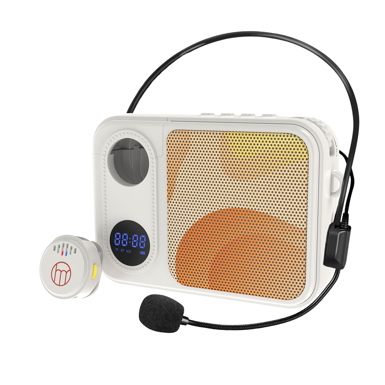 Photo 1 of Haomuren Voice Amplifier with Wireless Lavalier Lapel Microphone for Teaching,Public Speaking,Portable Mini Mic& Speaker for Classroom,Meeting,Yoga,Training,Tour Guides,Outdoor Events