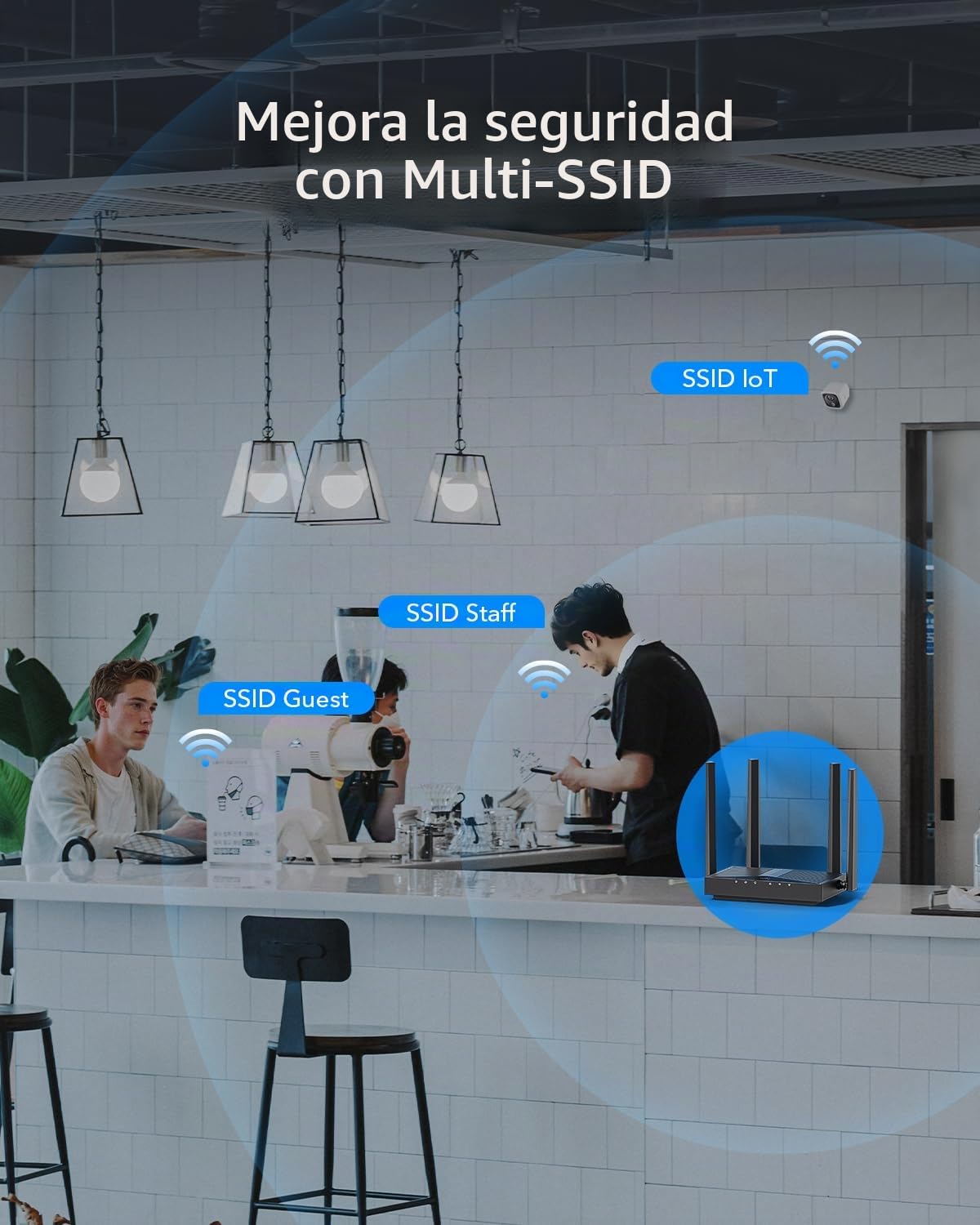 Cudy AP3000D WiFi 6 AX3000 Punto de acceso Gigabit inalámbrico de escritorio, puente Wi-Fi, formación de haz, soporta múltiples SSID, 4 antenas fijas, 802.3at/af o PoE pasivo y alimentación de 12 V CC