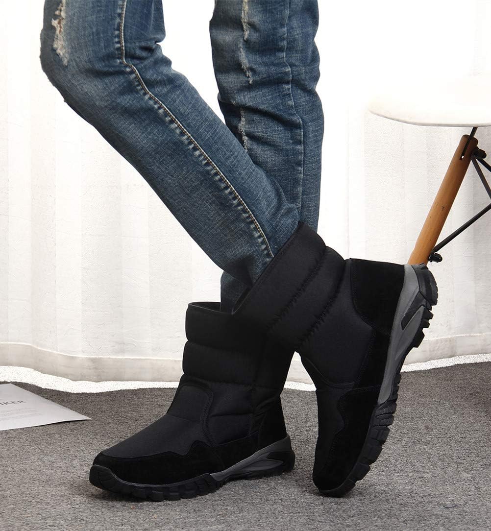 DADAWEN Men's Winter Snow Boots Outdoor Waterproof Anti-Slip Warm Fur Lined Cold Weather Boots - Image 6