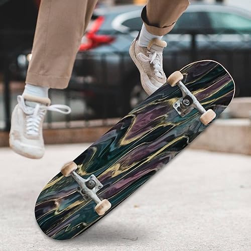 Miniatura 4 de Hermosas flores pequeñas florales pequeñas flores rosadas blancas Ditsy Skateboards para principiantes 31 x 8 pulgadas, tablas cóncavas de arce