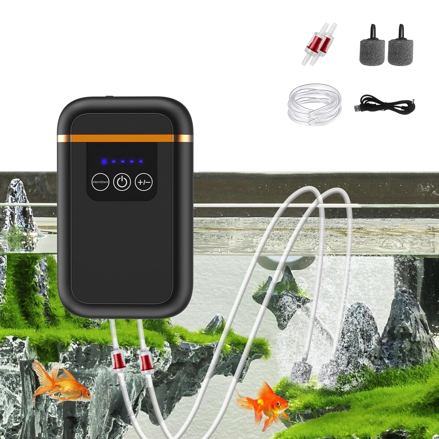 Sobo SB Series Aquarium Battery Air Pump, Rechargeable and Portable, Large Battery Capacity, for Aquariums, Outdoor Fishing and Power Cut (A-350) - White Color (B0D98DBBFL) Amazon Price History, Amazon Price Tracker