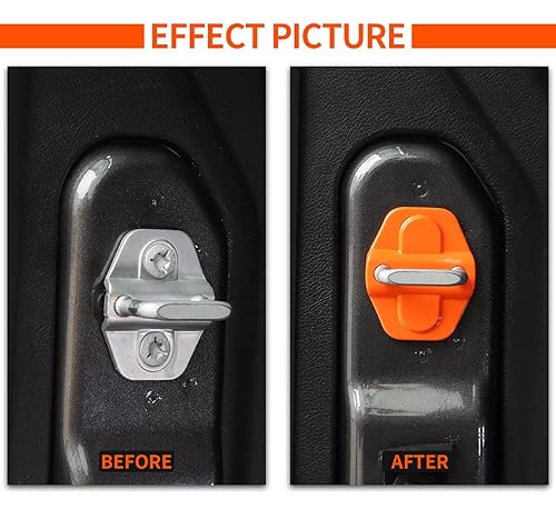 Miniatura 9 de Voodonala Funda de bloqueo de puerta JL para Jeep Wrangler JL JLU 2018-2021, para Jeep Gladiator JT 2020 2021, accesorios exteriores ABS, paquete de