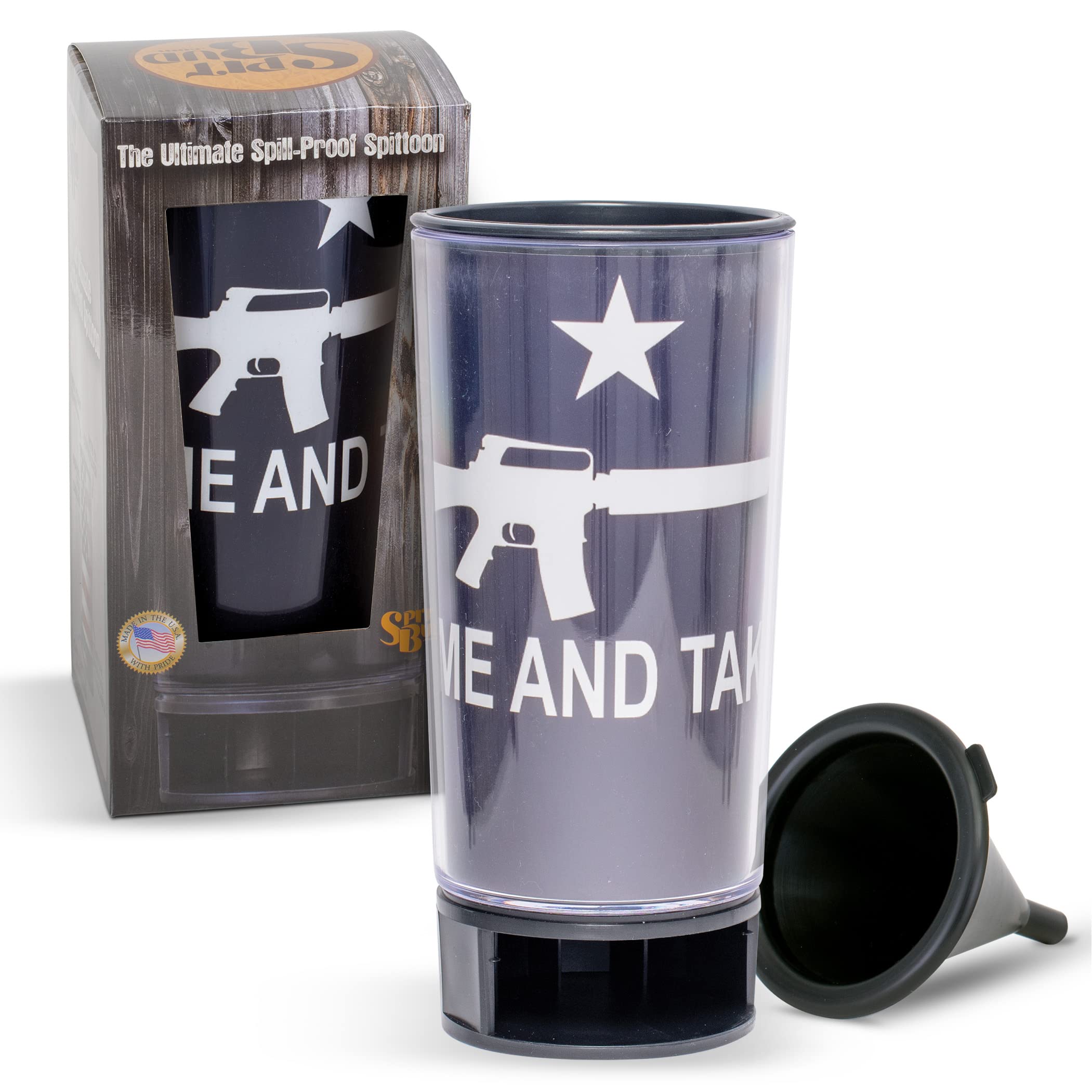 chewing tobacco spit cups Amazon.com: Spit Bud Come and Take it The Ultimate Spittoon for Chew -  Portable Dip & Snuff Cup with Lid, Pop Tab, Spill-Proof Funnel, Can Cutter  & Holder