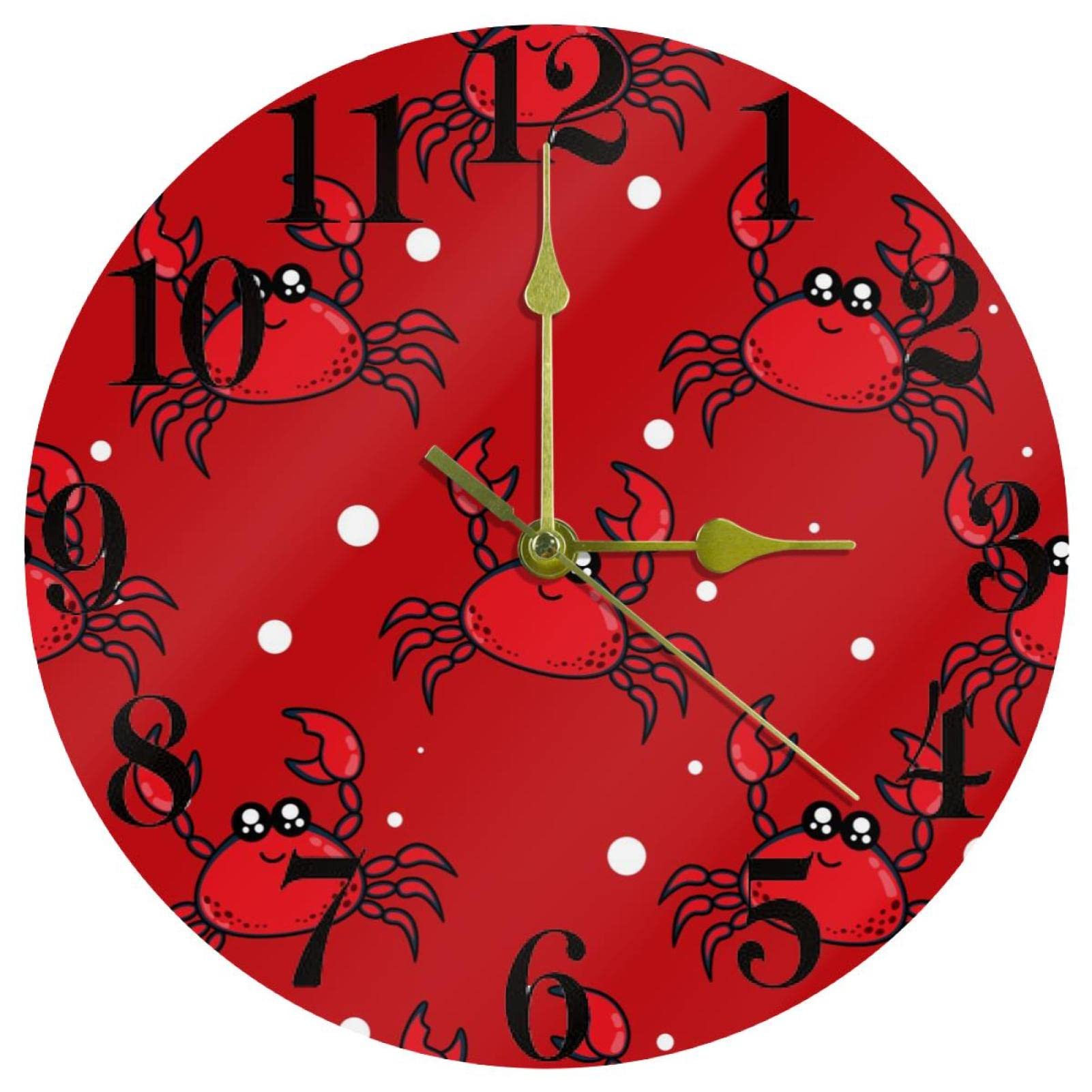 Horloge murale ronde 25,4 cm sans bruit pour chambre et espace de travail