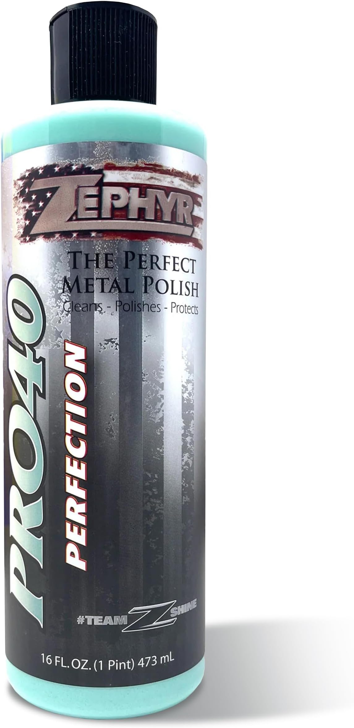 Pro-40 The Perfect Metal Polish. for Chrome, Stainless Steel, Aluminum, Brass, Copper, Silver and Magnesium. Made in U.S.A. (16oz)