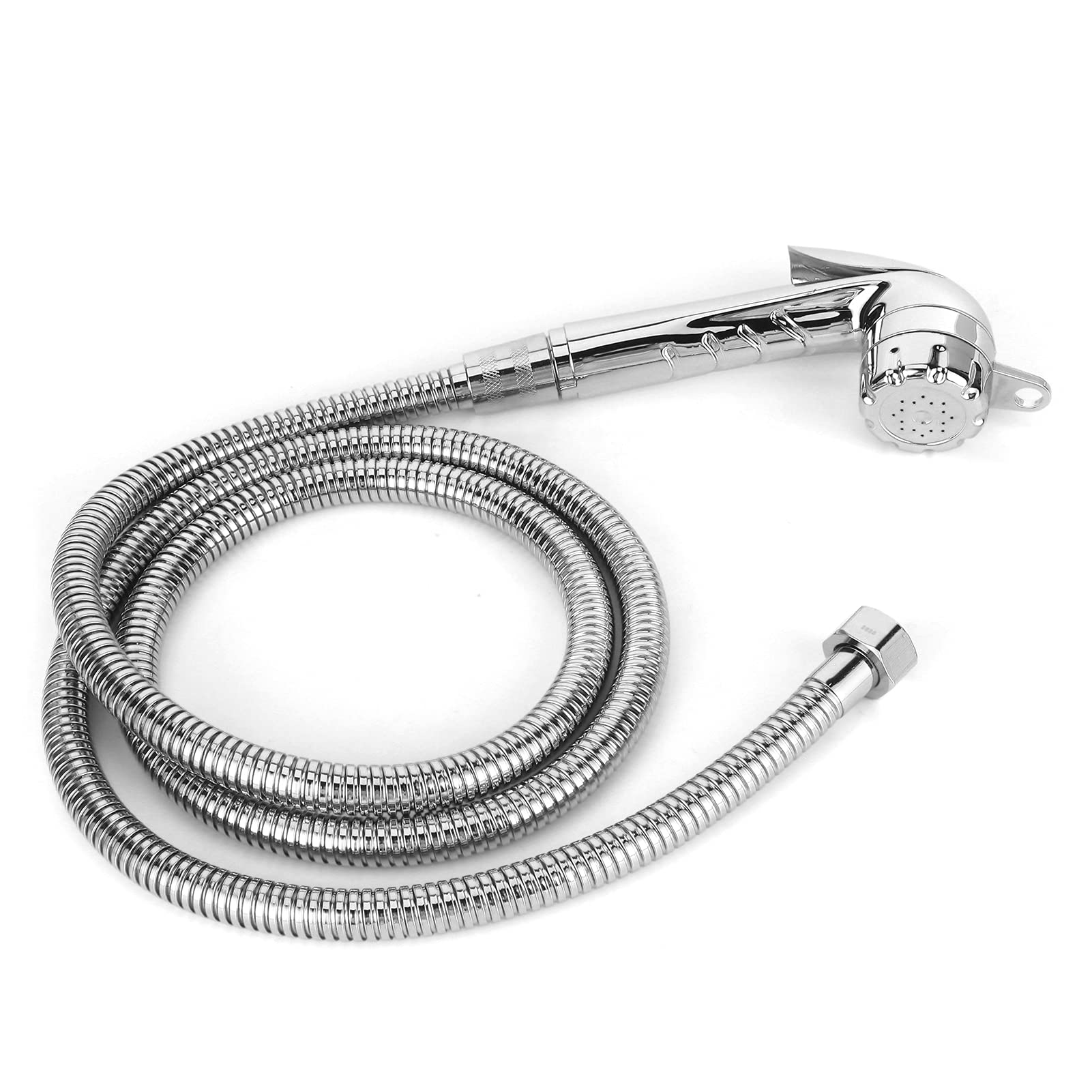 Kit de Tuyau de Pomme de Douche en Acier Inoxydable pour Camping-car, Alimentation en Eau Extérieure avec Tuyau de 1,5 M pour Camping-cars, Camping-cars, Yachts, Taille Compacte,