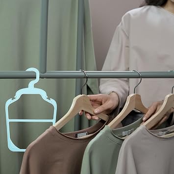 10pcs PET Clothes Hangers Plastic Anti Skid Hanger for Tiny Outfits