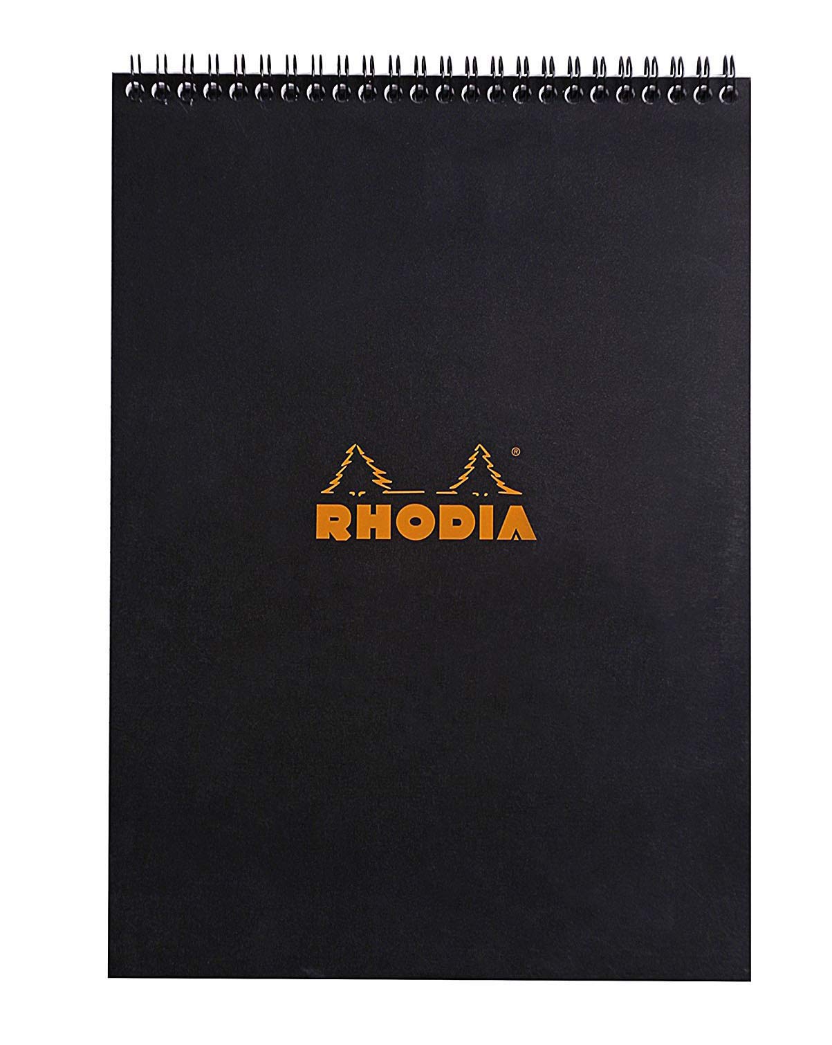 Black Rhodia Notepad 8.25X11.75 Double Spiral Graph 5x5 Grid
