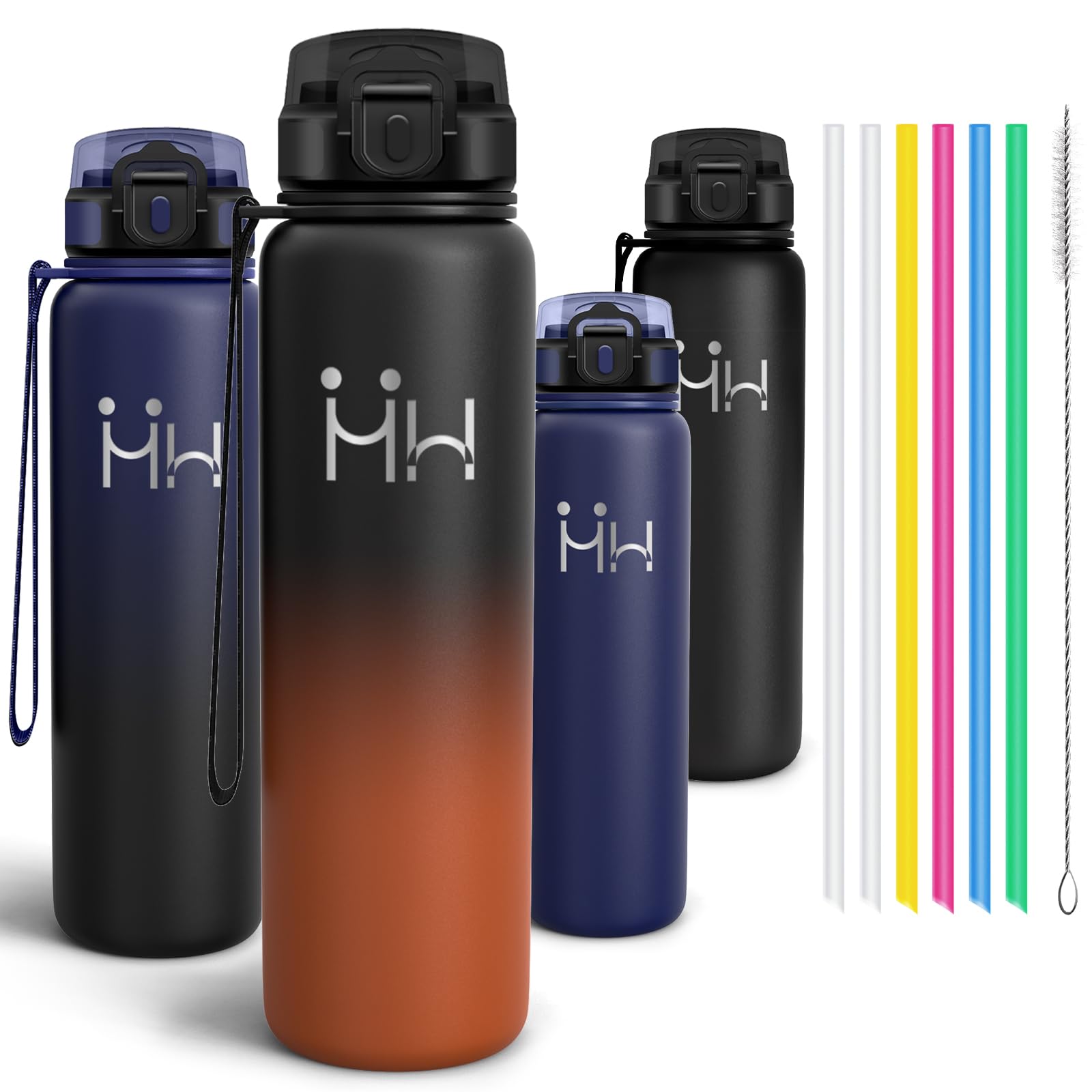 Motswedi Insulated Water Bottle, 1000 ml, Stainless Steel Water Bottle, Reusable, Thermal Bottle, BPA Free, Water Bottles – Cabbage Black & Red