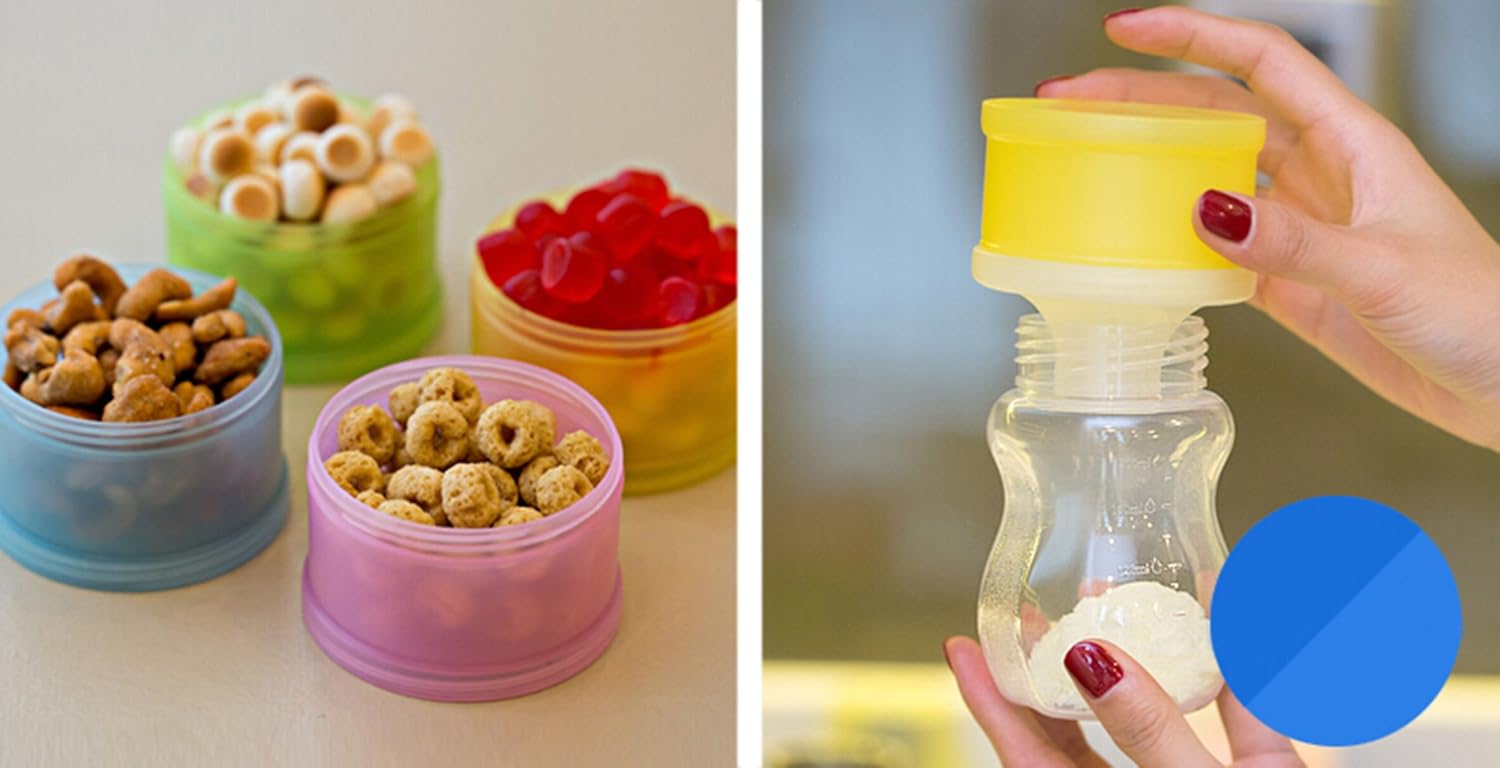 Kidsmile Baby Milk Powder Dispenser, Non Spill On The Go Twist Lock Dispenser, Food Containers : Baby