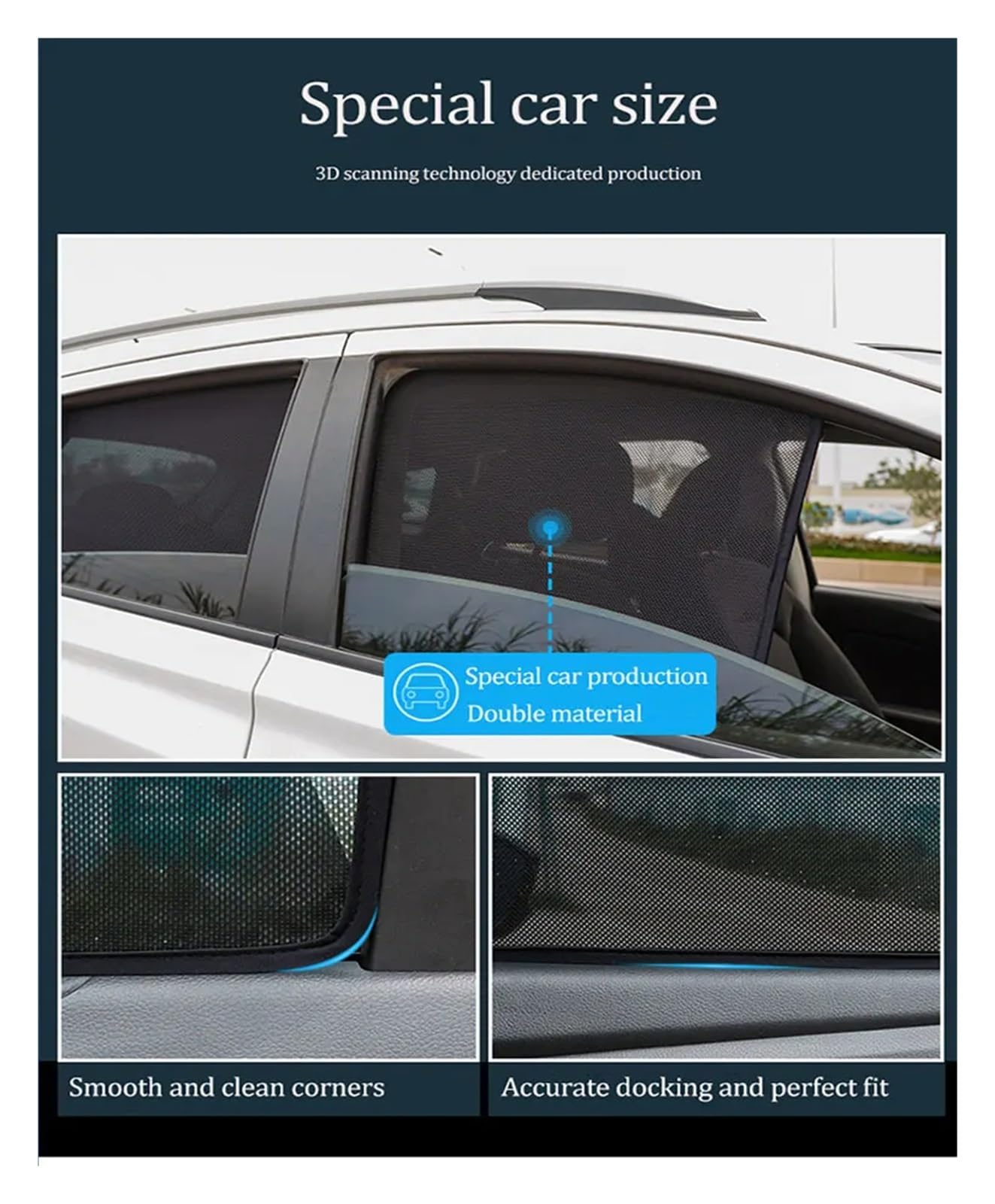 Protector para Parabrisas Coche para Citroen para Grand para C4 7 Asientos 13-23 Cortina Coche Cubiertas Parasol para Ventana Parasol Magnético Visera Solar Parasol Coche