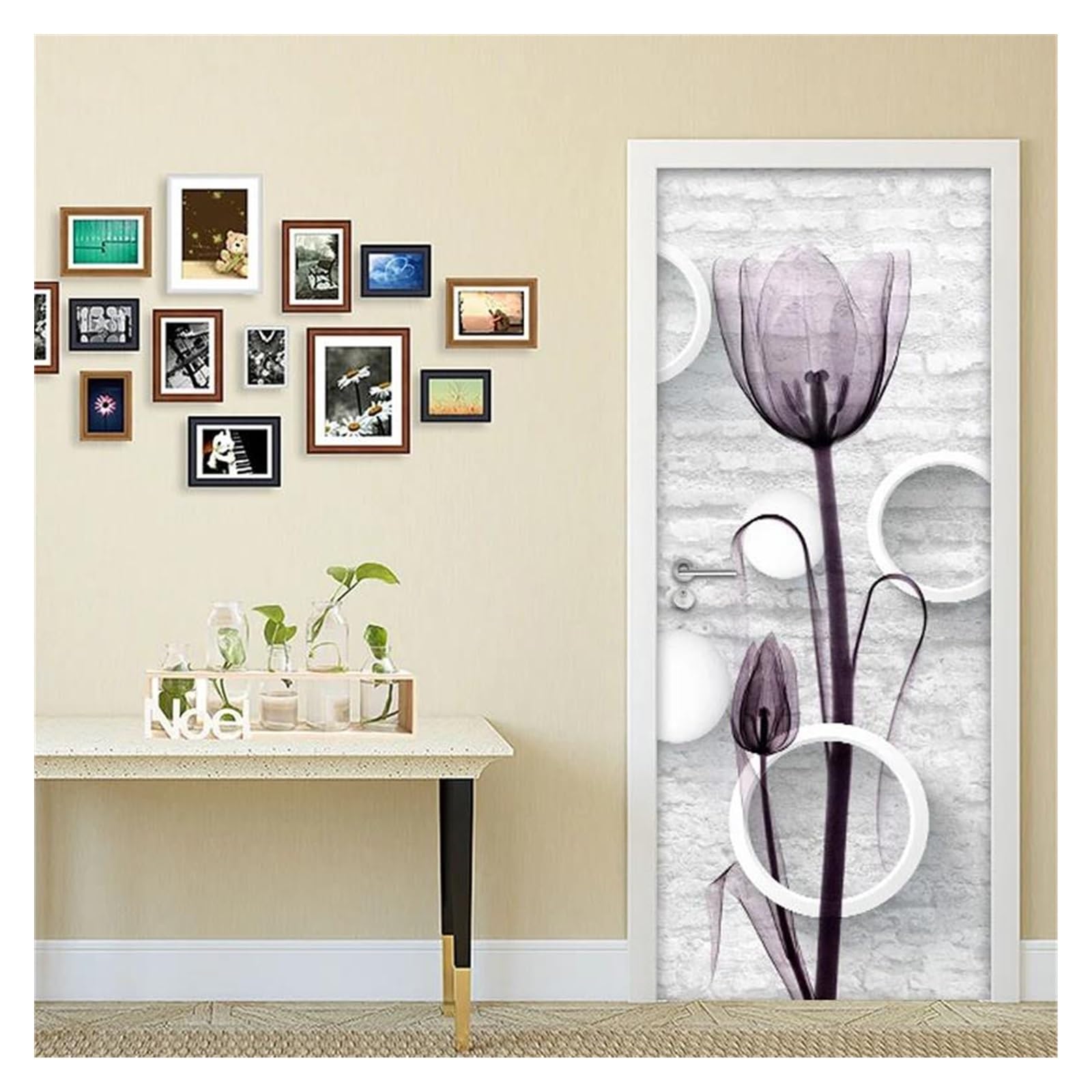 Sticker de porte autocollant 3D : changez de décor mural sans travaux