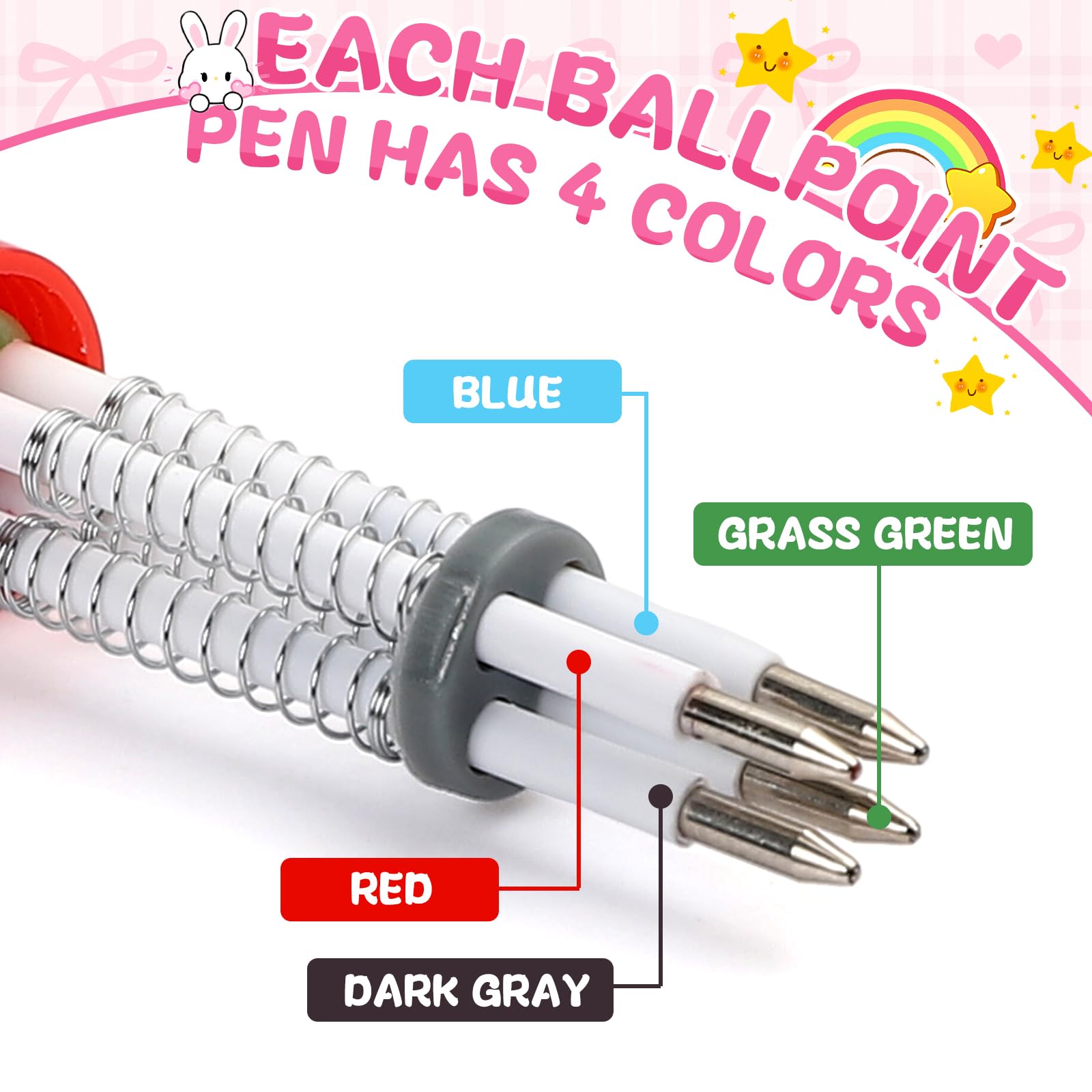 pupuluck 40Pcs Multicoloured Pens All in One - Image 4