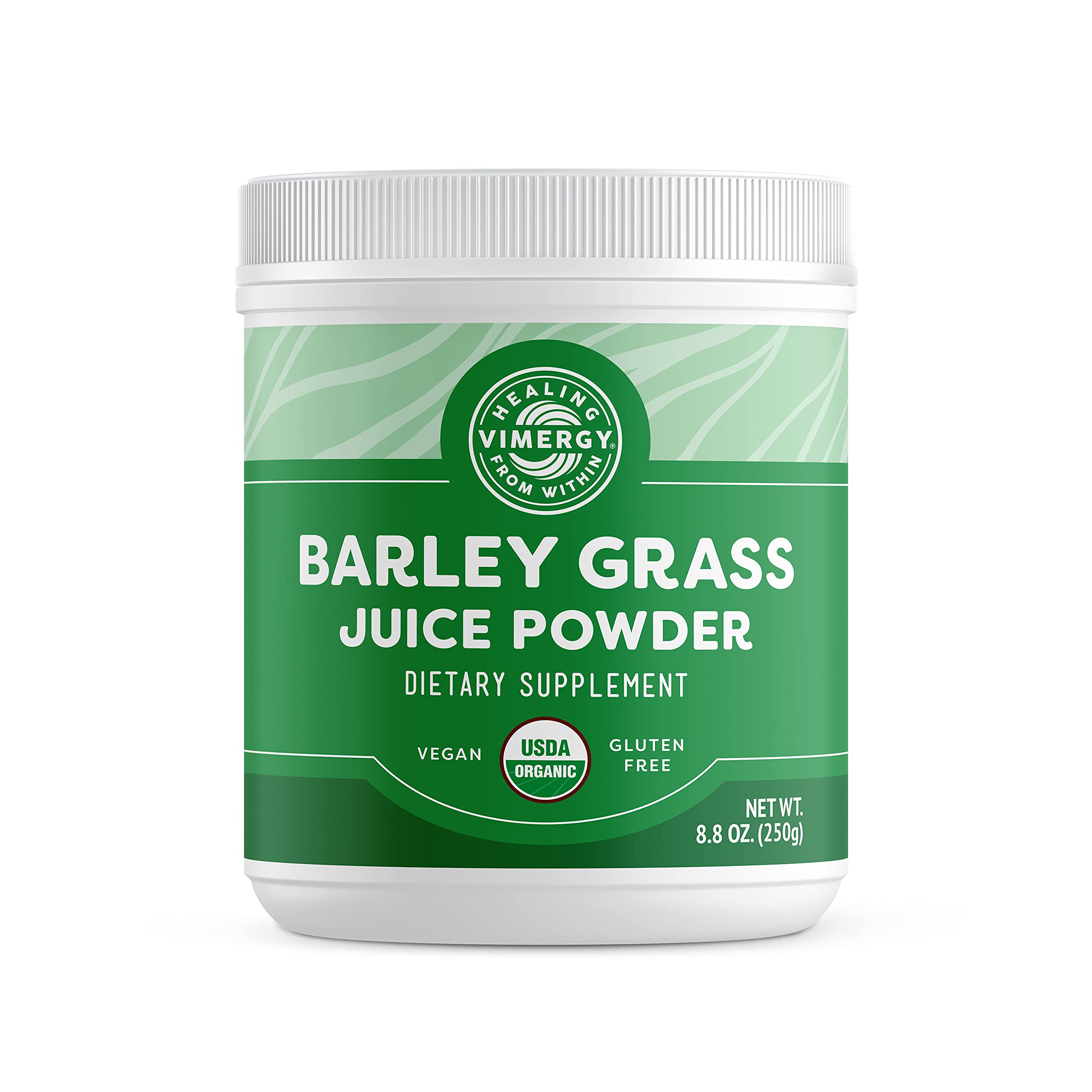 Barley Grass Juice Powder, 31 Serving – Super Greens Barley Grass Juice – Vegan Supplement – No Antilubrics, Fillers, Flavors and Sugar – GMO Free and Gluten Free (250 g)
