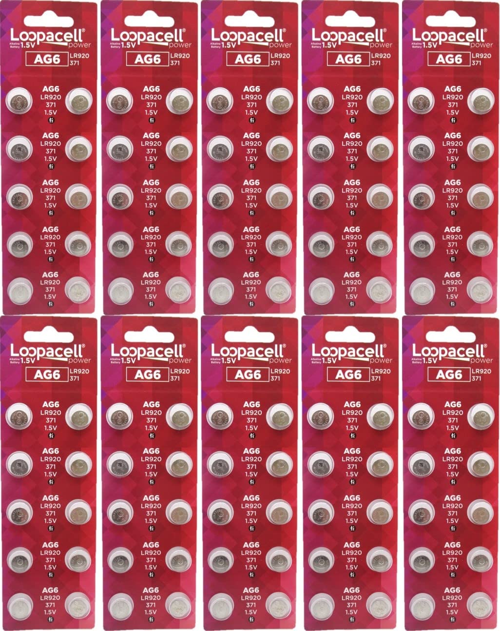 LOOPACELL 100 AG6 371 Watch Batteries