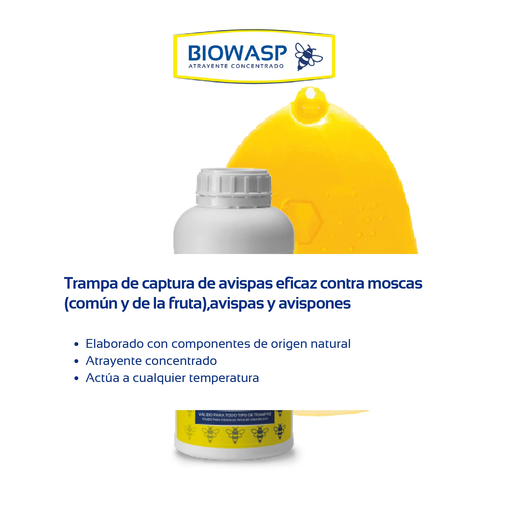 Bioplagen Wasptrap Trampa Avispas + Biowasp Atrayente concentrado listo para usar 500 ml