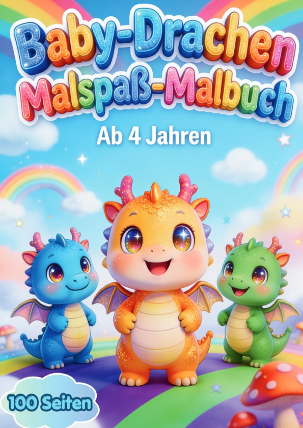 Baby-Drachen Malspaß-Malbuch - 100 Seiten ab 4 Jahren: Niedliche Baby-Drachen-Abenteuer zum Ausmalen ab 4 Jahren