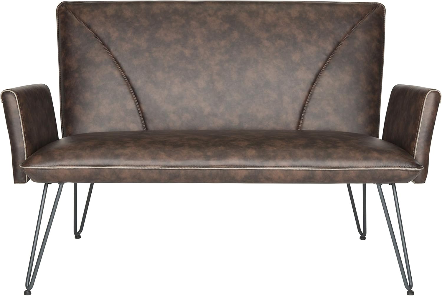 Safavieh Home Collection Johannes Mid-Century Modern Antique Brown Settee