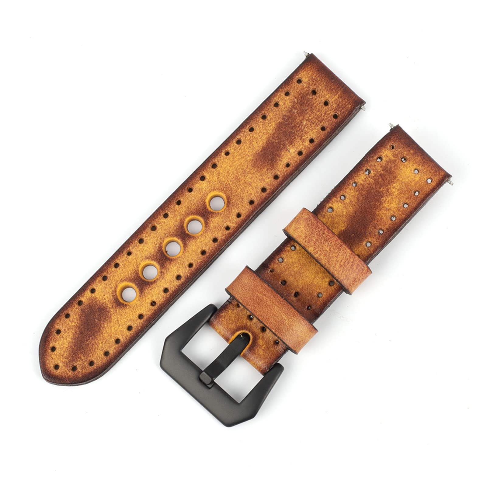 Vintage Leder Uhrenarmband 20mm 22mm 24mm handgenähtes Herrenarmband Ersatz passend für