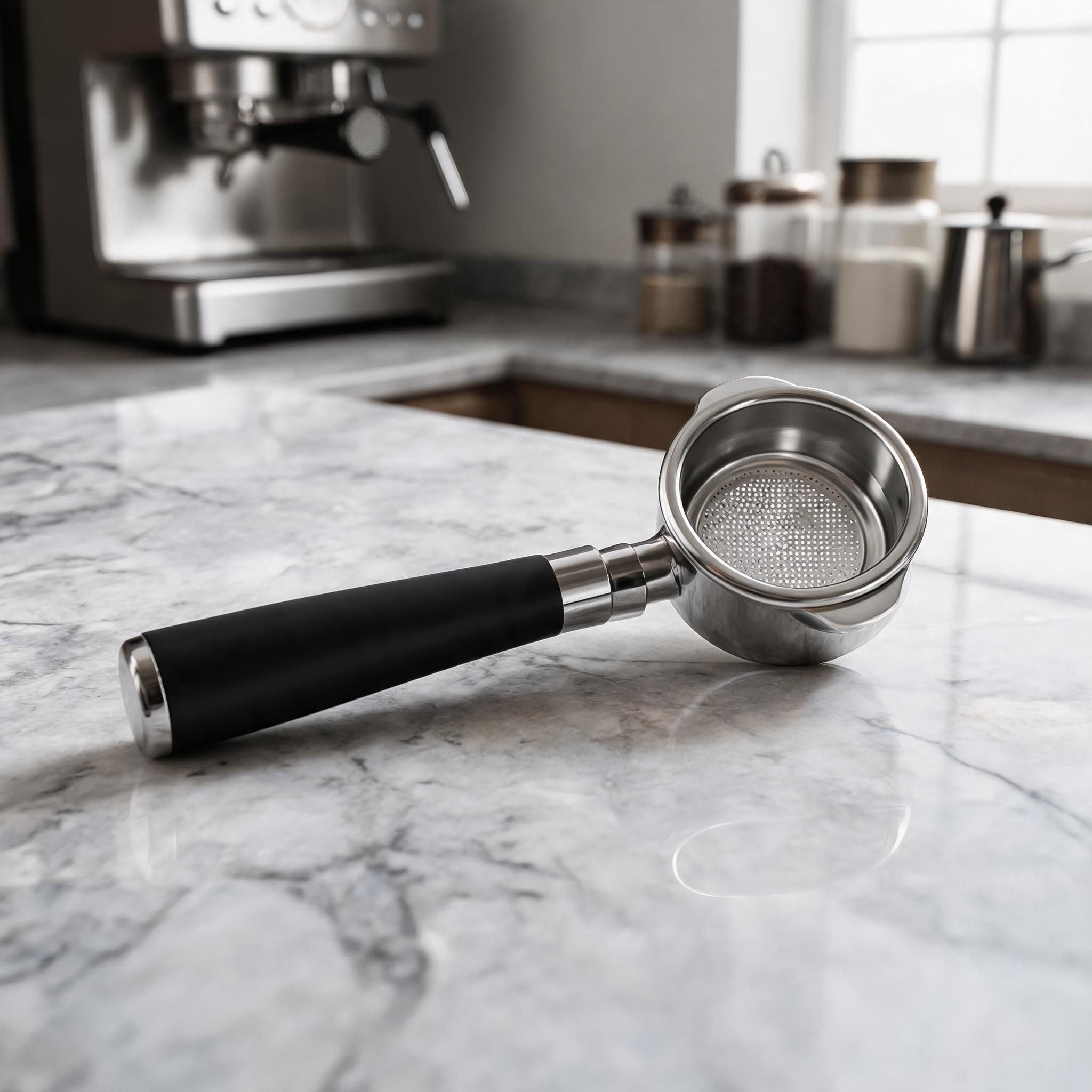 58MM Portafiltro in Acciaio Inox 304 Manico in Legno per Petrus 58MM