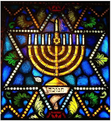 Taladro redondo completo Religión Happy Hanukkah Diamond Painting Kits de arte para adultos principiantes pintura con gemas de cristal decoración de