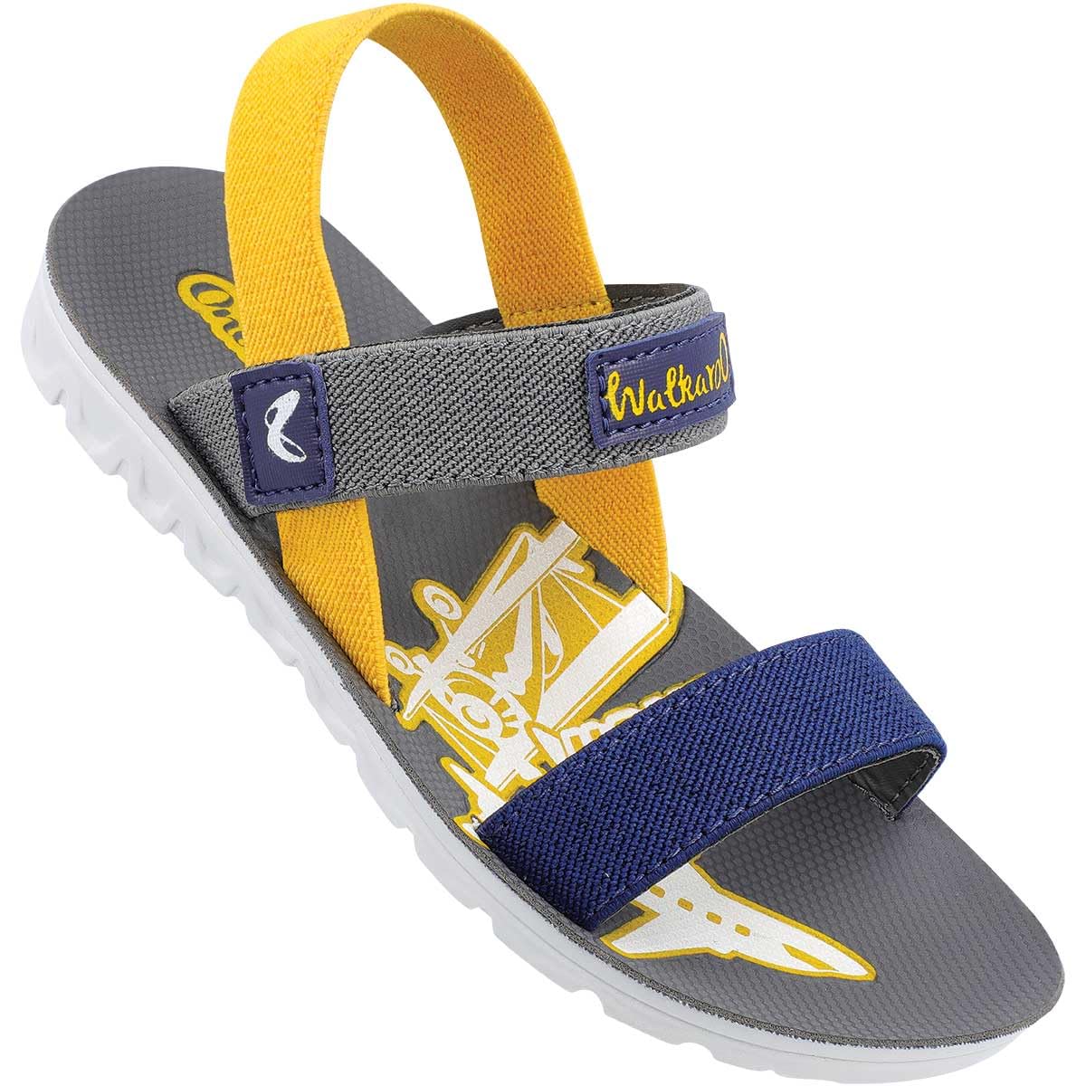 WALKAROO Stylish Sandals For Boys - Trendy|Light Weight and Comfortable|WK756 - Blue Yellow (B0D63C77JG) Amazon Price History, Amazon Price Tracker