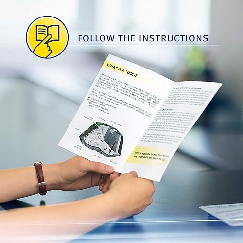 Miniatura 4 de Kit de prueba de radón para el hogar, detector de gas de radón de carbón fácil de usar para tranquilidad  Probador de radón aprobado por la EPA a