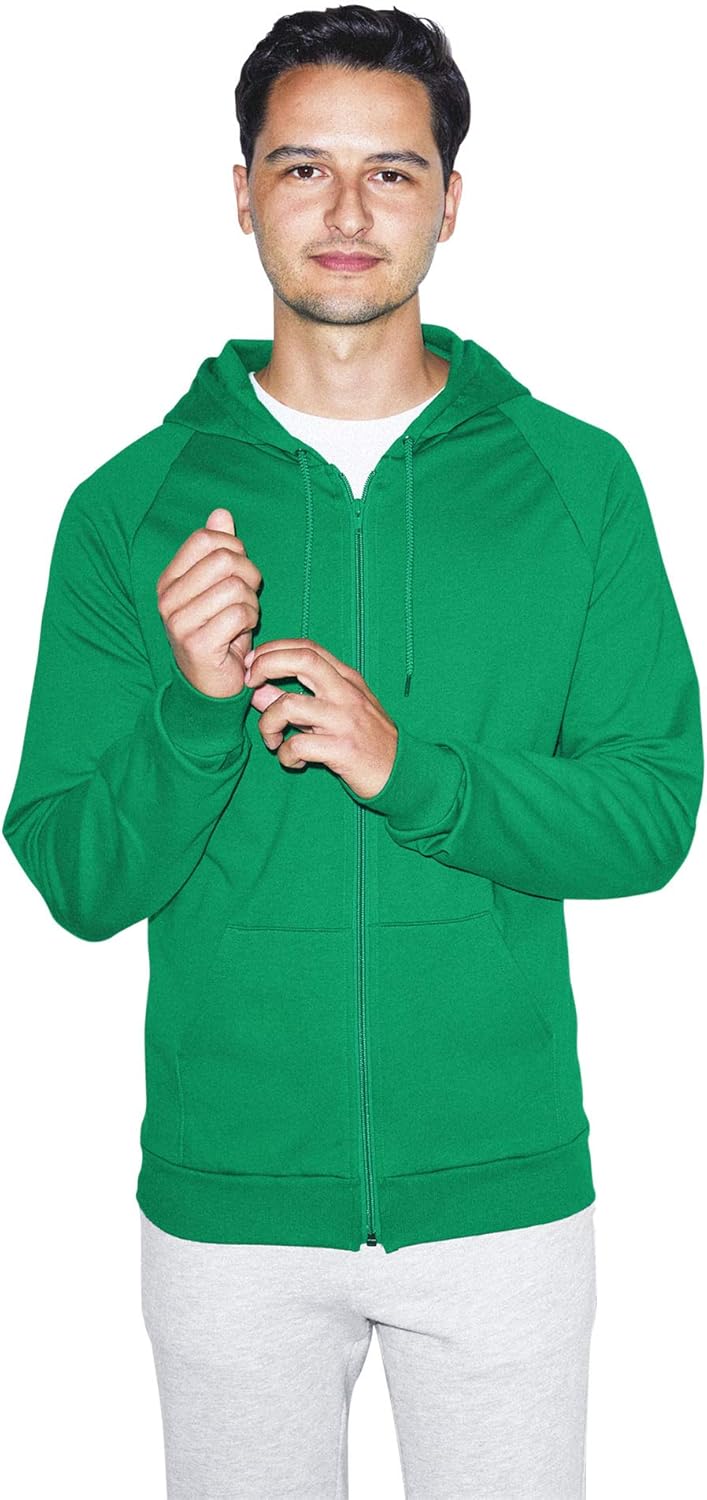 American Apparel Men's California Fleece Long Sleeve Zip Hoodie