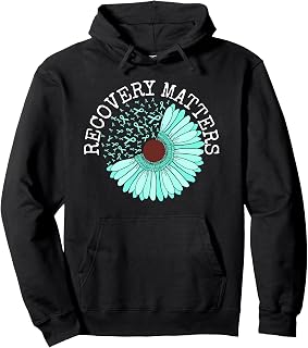 Recovery Matters Drug Alcohol Awareness Addiction Ribbon Pullover Hoodie