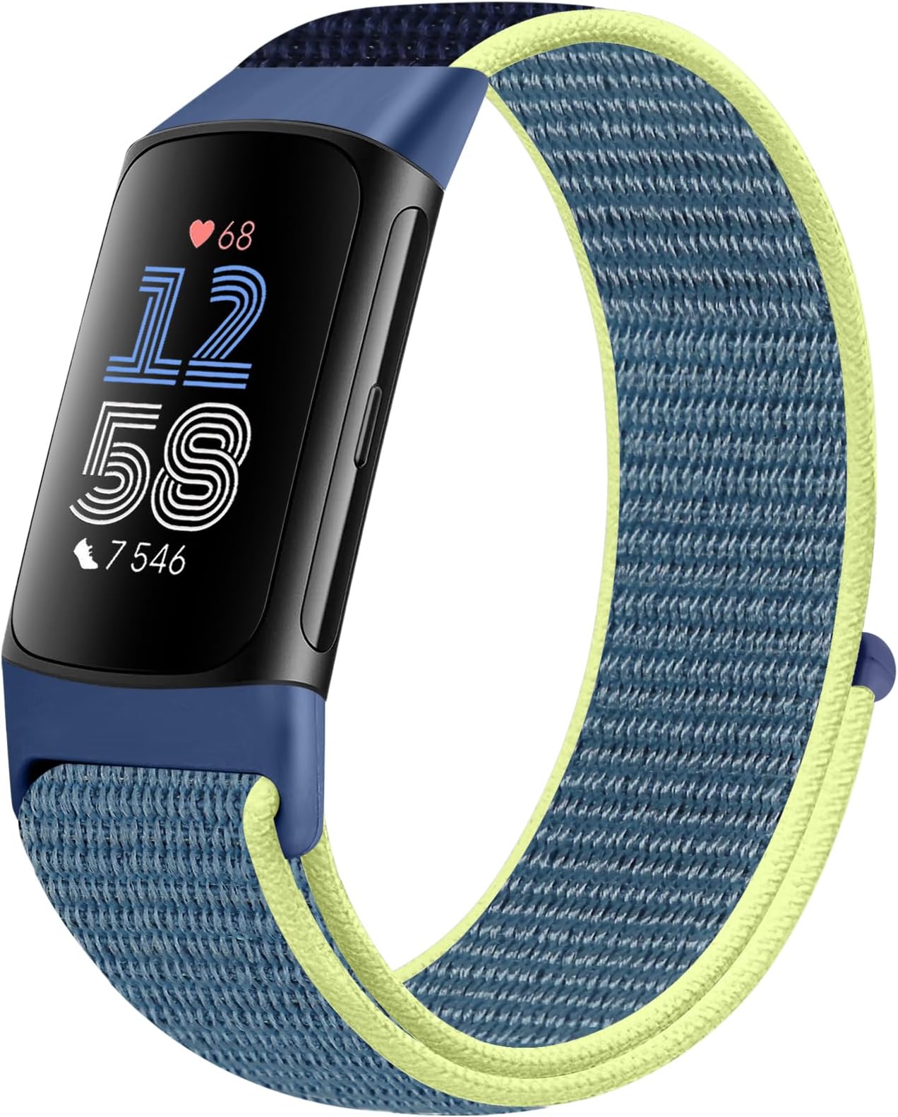 Runostrich Sport Loop Nylon Watch Straps - Compatible with Fitbit Charge 6/5, Adjustable Breathable Replacement Soft Nylon Loop Wristband for Women & Men