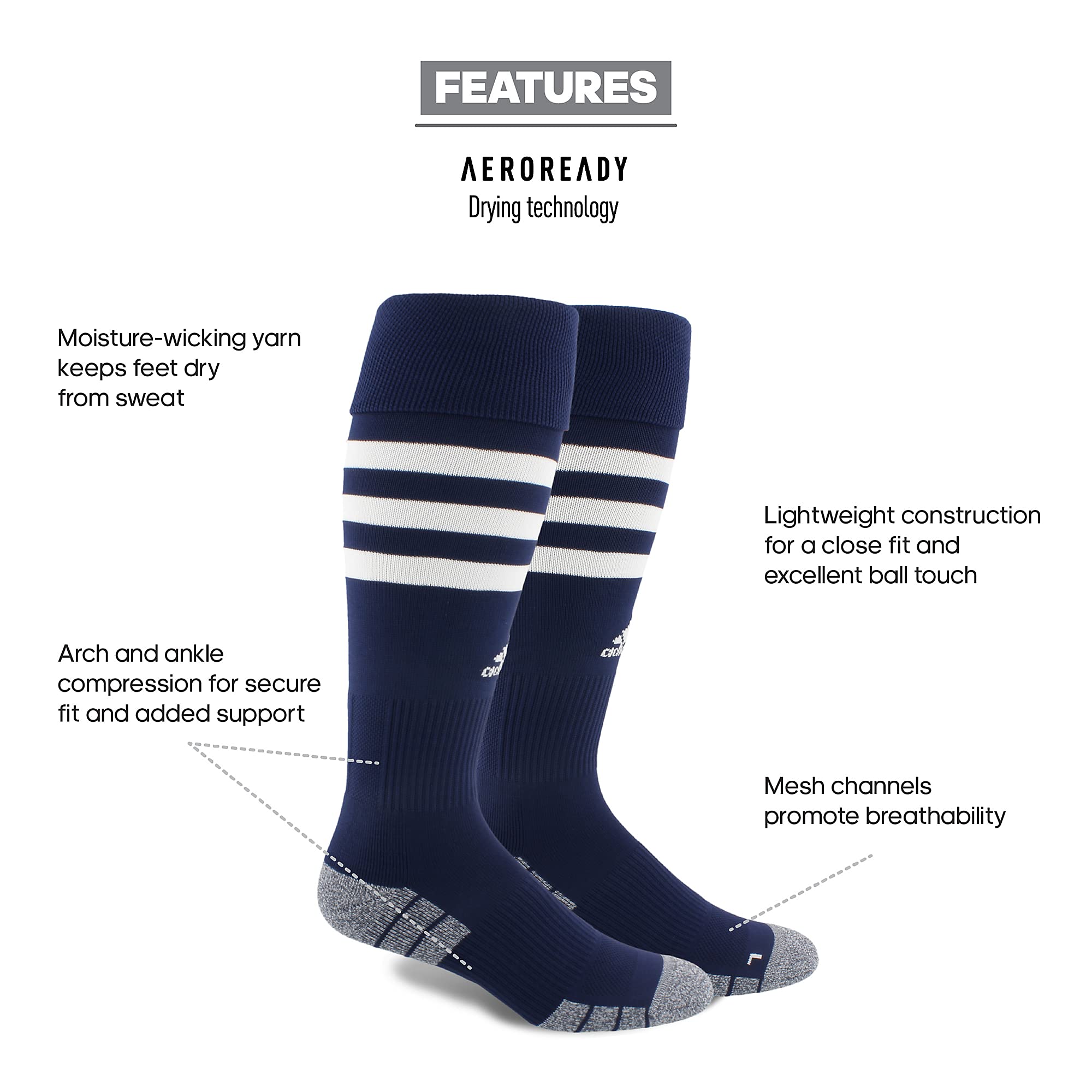 blue adidas soccer socks