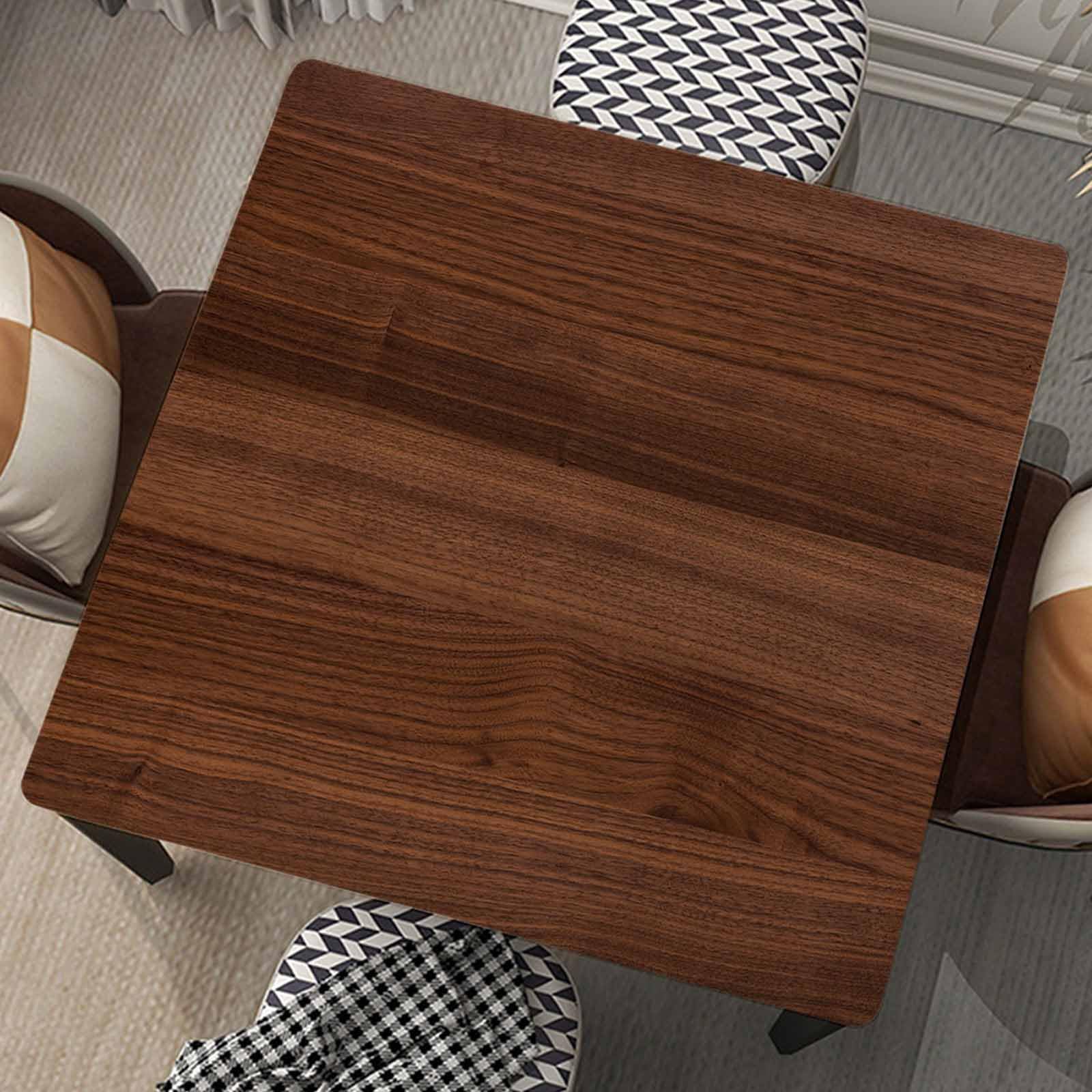 Fitted Tablecloth Wood Grain Square Table Cloth Cover with Elastic Edge Washable Tablecloths Walnut Wooden Cloths for Farmhouse Banquet Outdoor Picnic