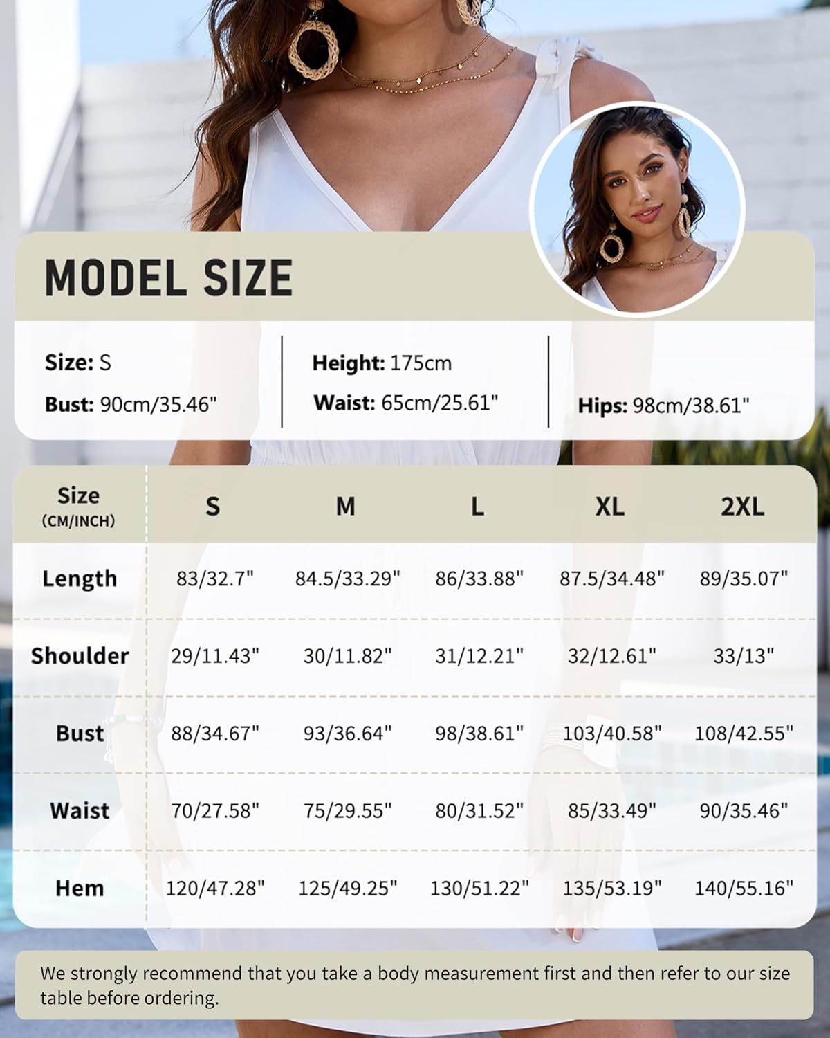 Bsubseach Beach Cover Ups Dress - Women V Neck Swimsuit Coverup Elastic Waist Summer Coverups for Swimwear Mini Dresses - Image 2