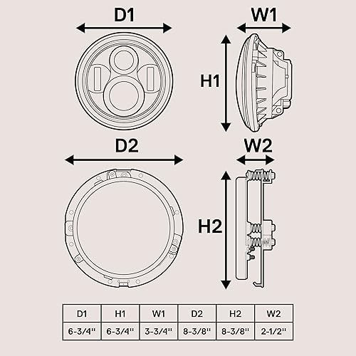 Miniatura 8 de Faro LED CREE de 7 pulgadas para Harley Davidson acabado negro Halo DRL 4500 lúmenes H4 convertidores Plug and Play bus CAN Touring Dyna Electra