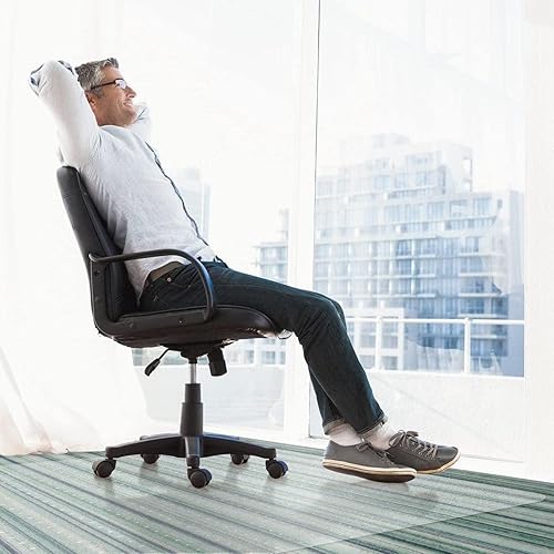 Miniatura 3 de Tapete para silla de PVC, de 46 pulgadas, 53 pulgadas, 72 pulgadas, 32 pulgadas x 0.079 in de grosor, tapete para silla de oficina de PVC para