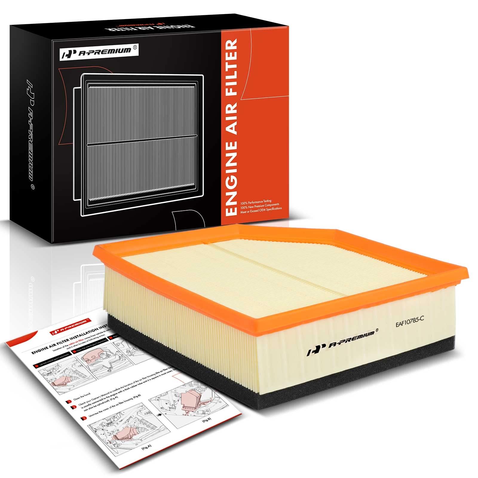 A-PremiumEngine Air Filter Compatible with Volvo XC90 2007-2014 L6 3.2L, Replace# 30680293