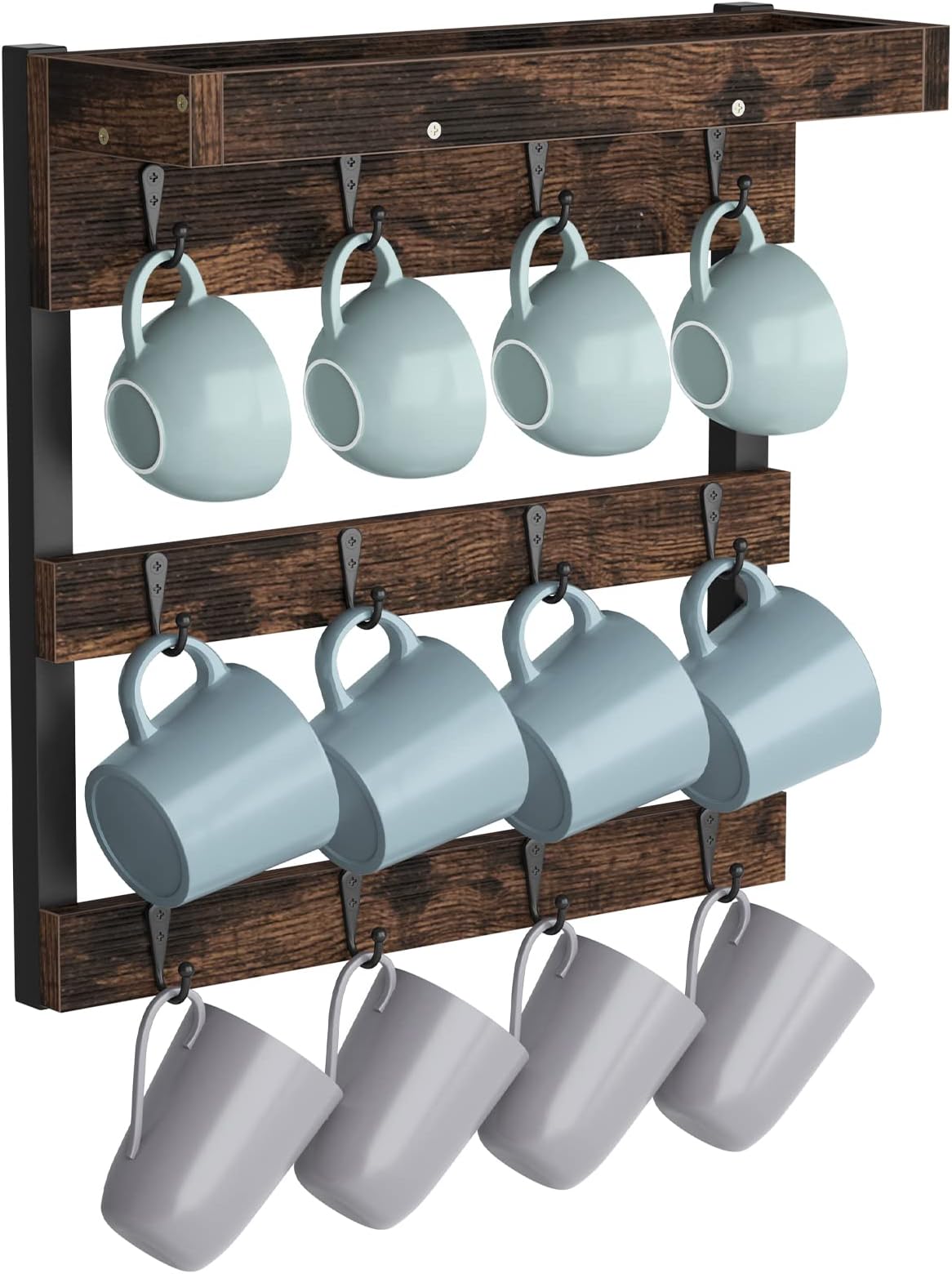 Présentoir à capsules de café en bois, organiseur en forme de tasse