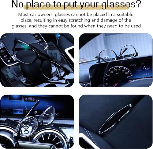 Miniatura 4 de Yonput 1 soporte de lentes de sol negro para visera de automóvil clip de tarjeta de boleto de metal soporte de clip para gafas soporte de clip para